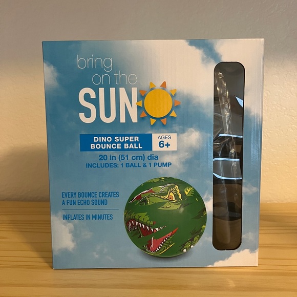 20 Inch T-Rex Tyrannosaurus Rex Dino Super Bounce Ball with Pump - Picture 1 of 2